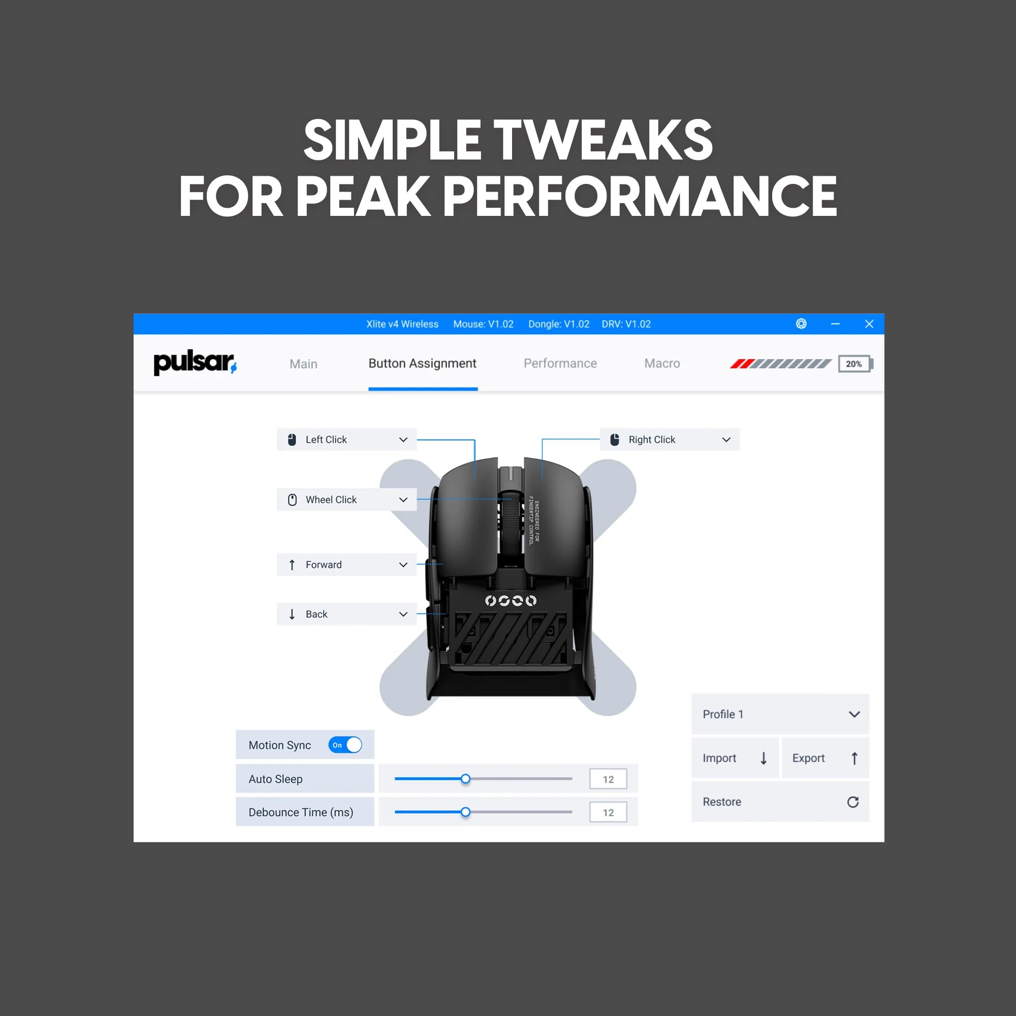 Pulsar X2N Crazylight Wireless Gaming Mouse Black