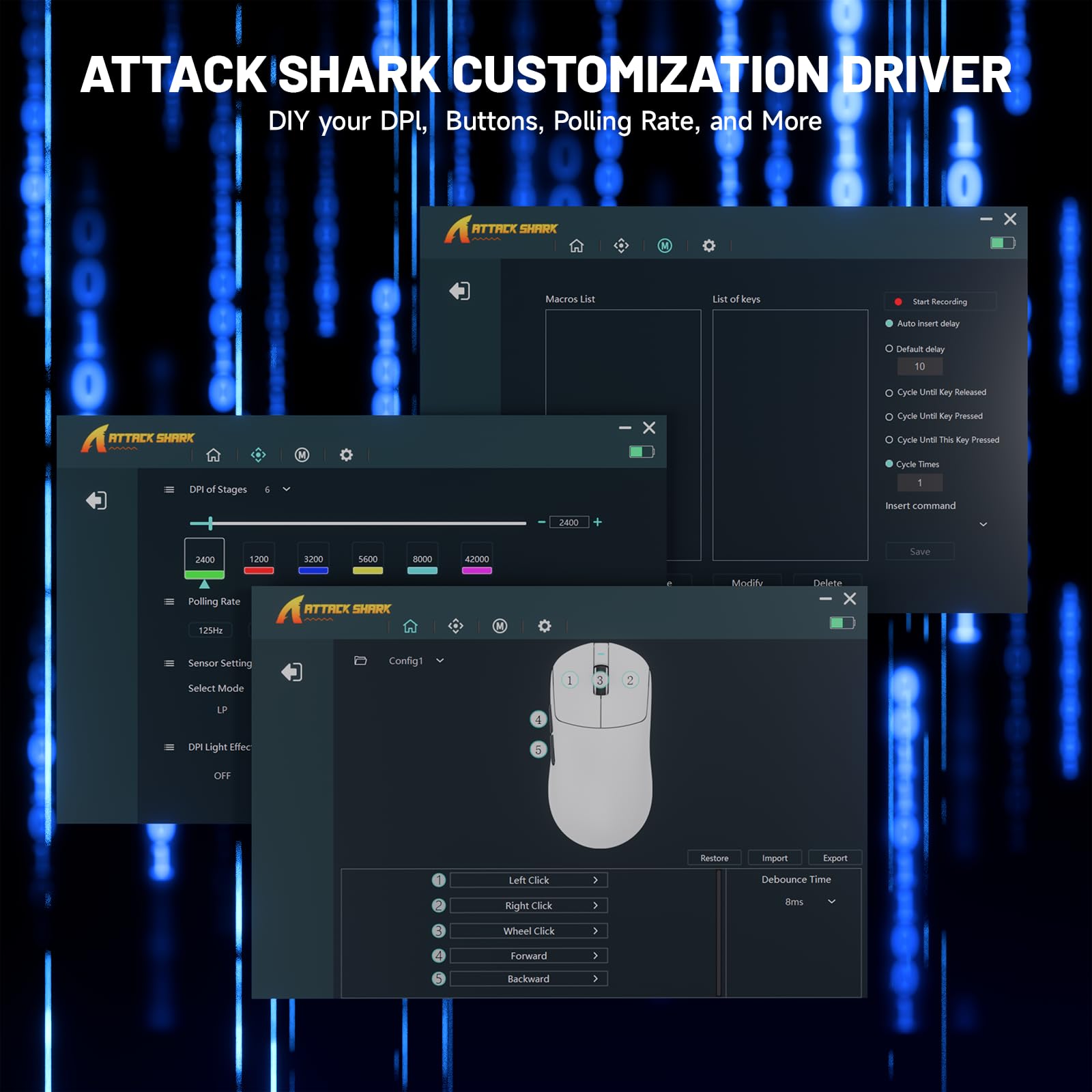 ATTACK SHARK X8 Wireless Gaming Mouse White