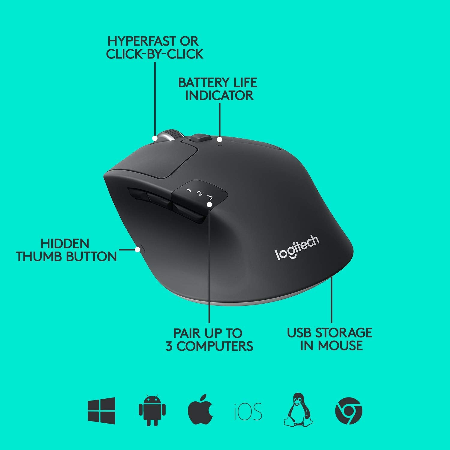 Logitech M720 Triathlon Wireless Mouse