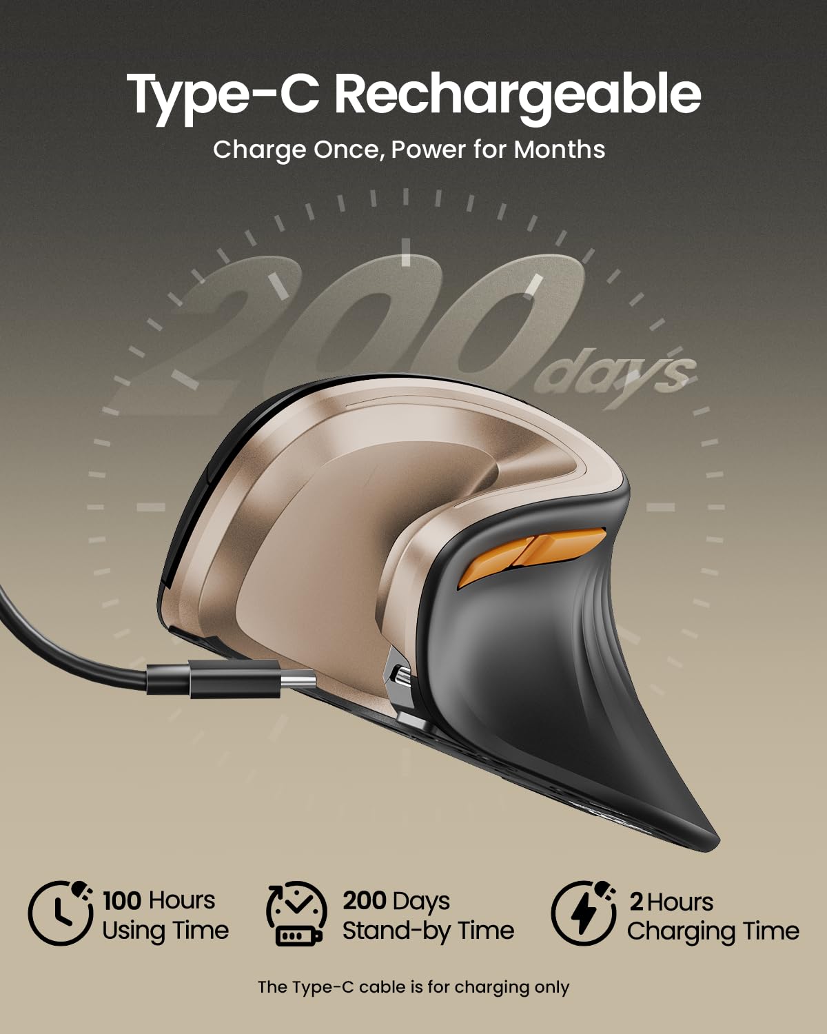 ProtoArc EM11 Ergonomic Wireless Mouse Pink