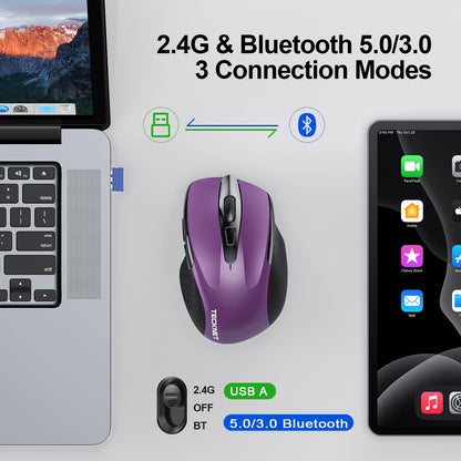 TECKNET Wireless Bluetooth Mouse Green