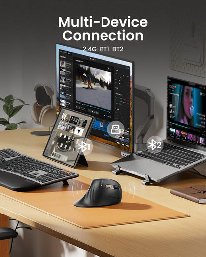 ProtoArc EM11 Ergonomic Wireless Mouse Pink