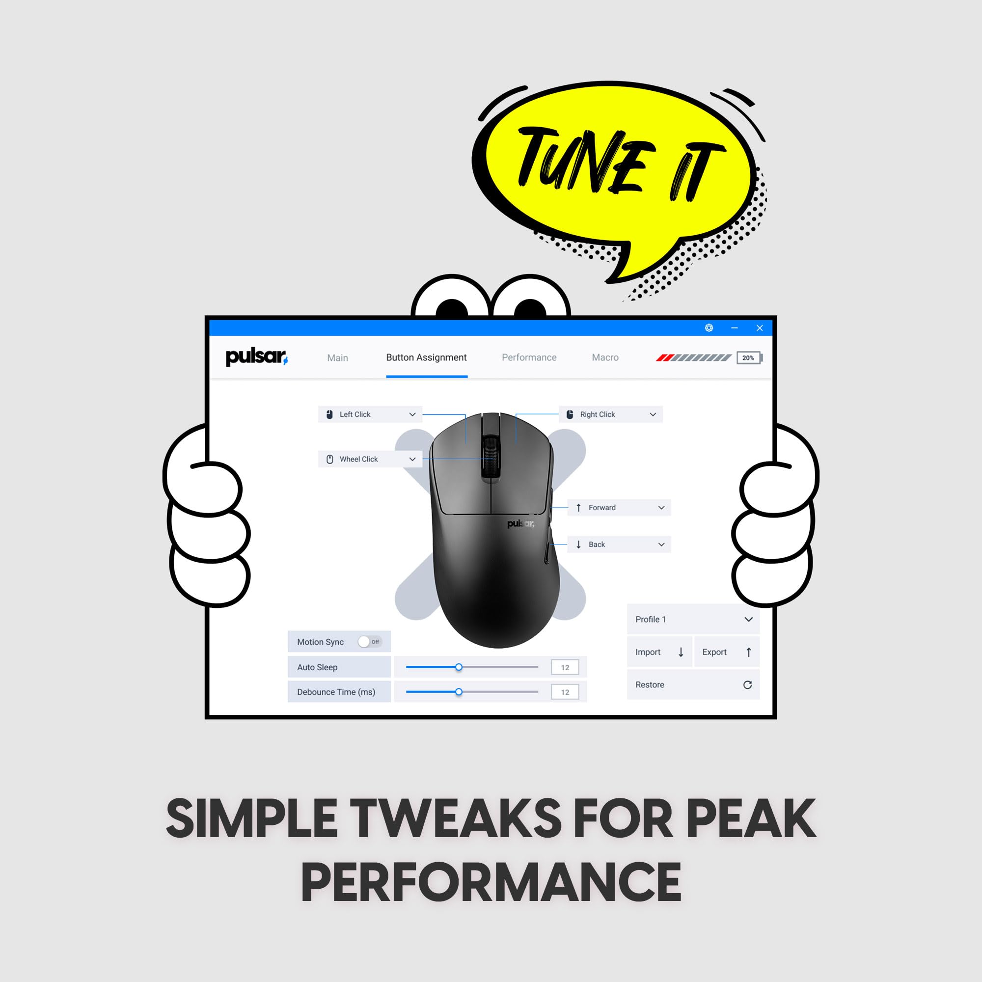 Pulsar X2N Crazylight Wireless Gaming Mouse Black