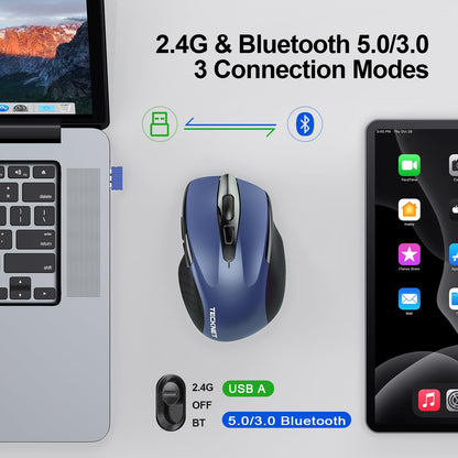 TECKNET Wireless Bluetooth Mouse Green