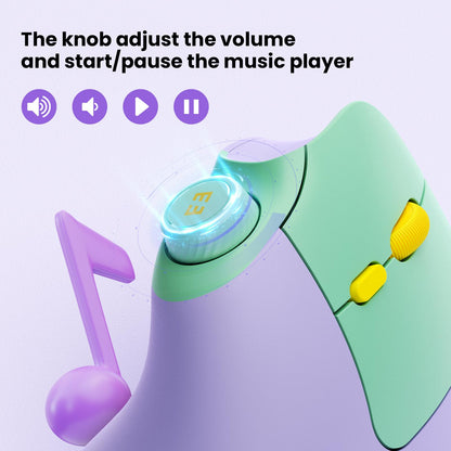 seenda MOU-302 Ergonomic Wireless Mouse White Purple