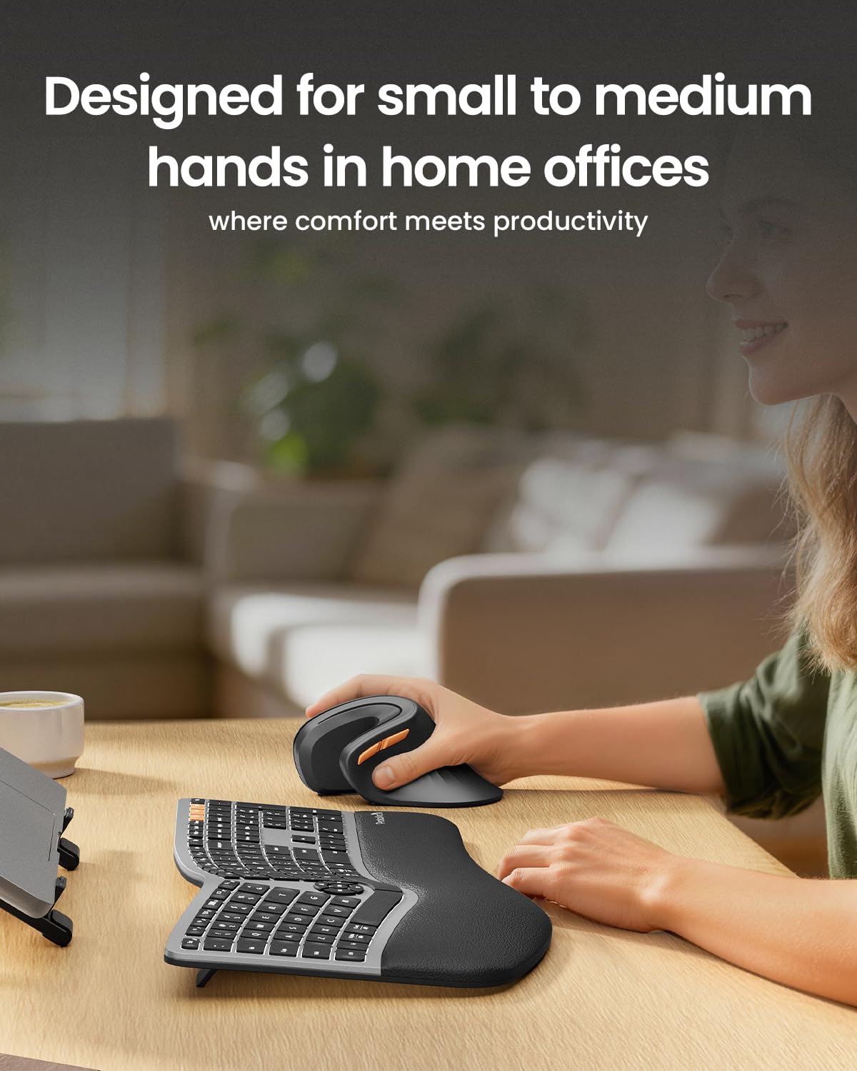 ProtoArc EM11 Ergonomic Wireless Mouse Pink