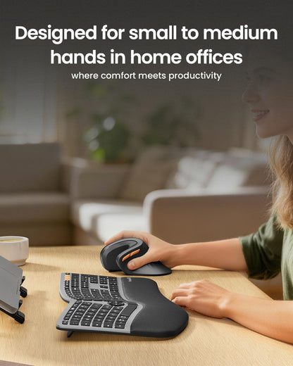 ProtoArc EM11 Ergonomic Wireless Mouse Pink