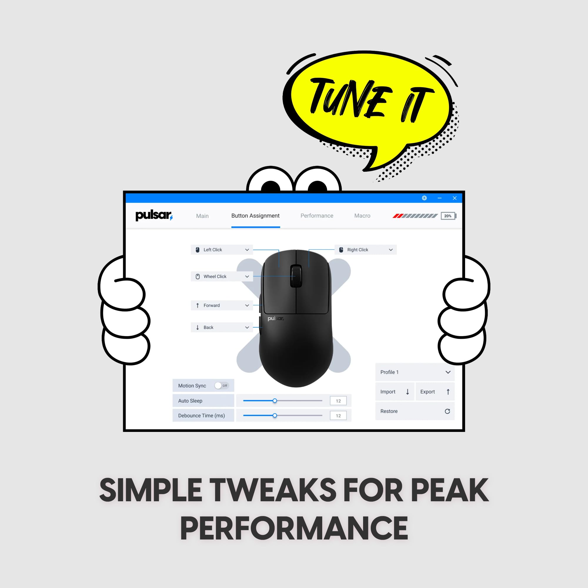 Pulsar X2N Crazylight Wireless Gaming Mouse Black